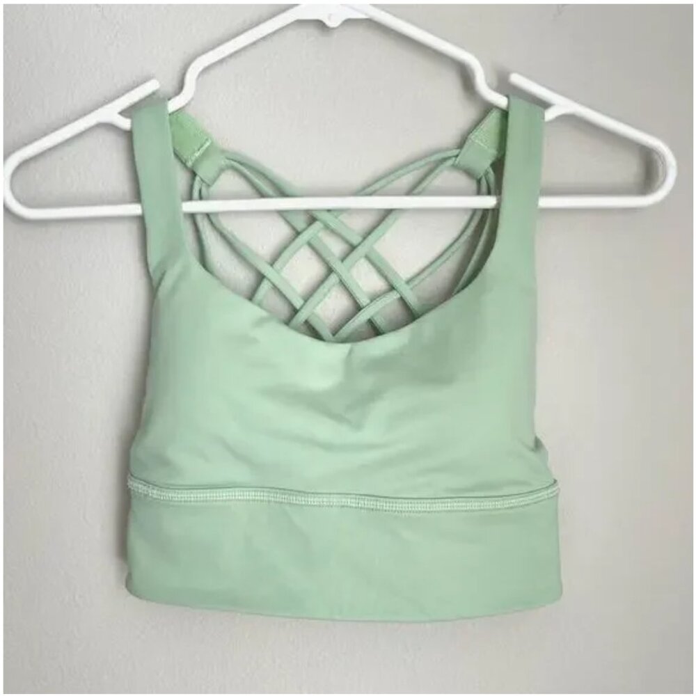 Lululemon Green Strappy Back Sports Bra (4)